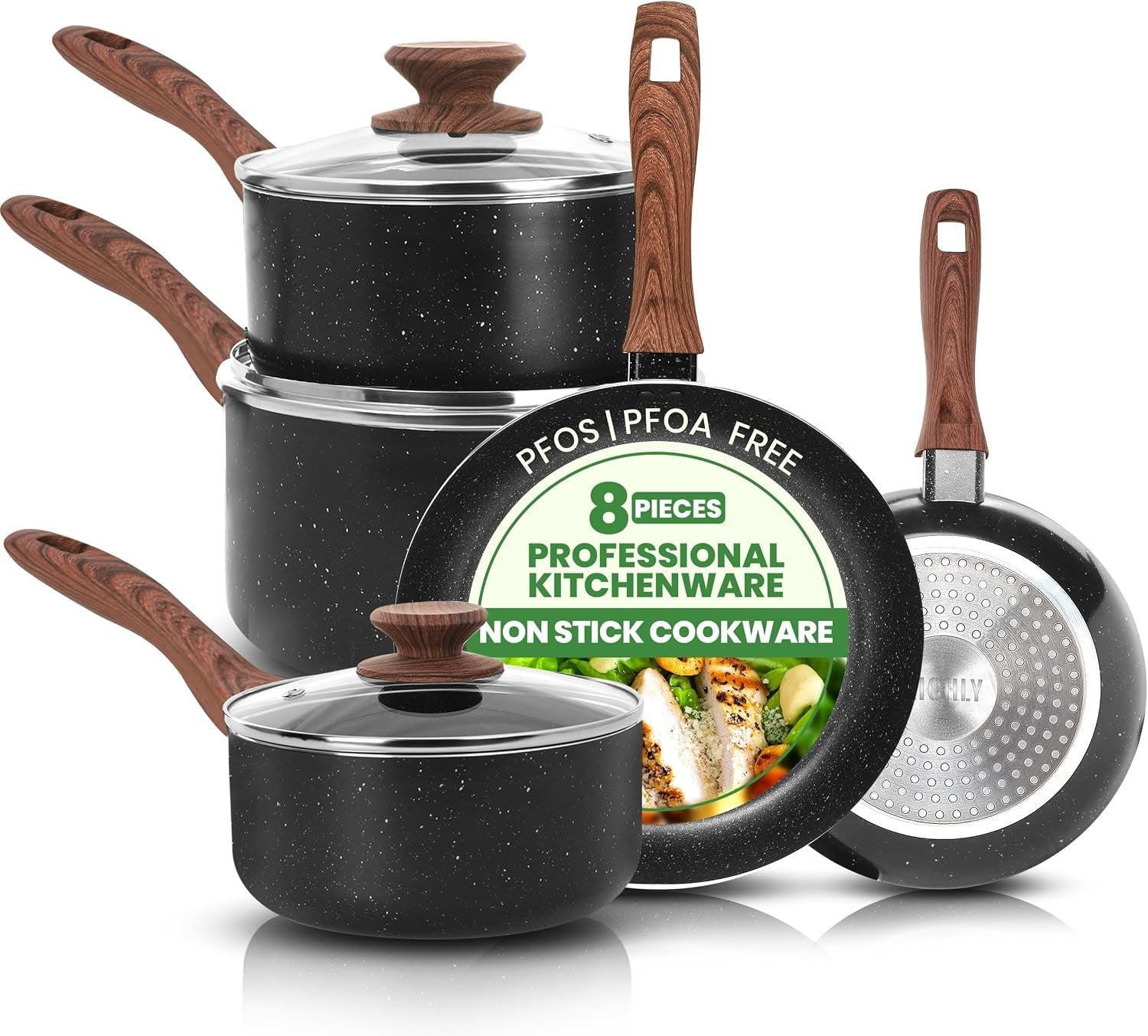 granite-pots-and-pans-cookware-set-8-piece-pfoa-free-1-qt-2-qt-3-qt-sauce-pan-with-lids-11-inch-8-inch-frying-pan-induction-compatible-non-stick-coating-durable-cookware
