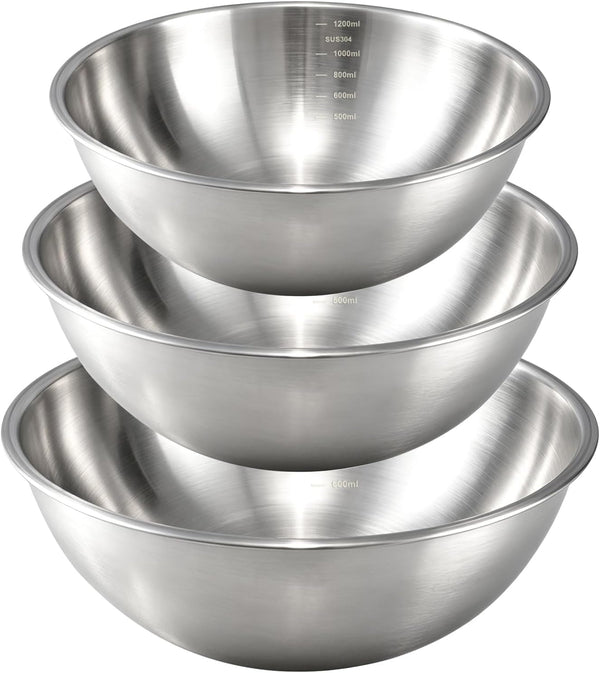 Stainless Steel Mixing Bowls Set, 3-Piece (1.5, 2.2 & 3.4 Qt)1