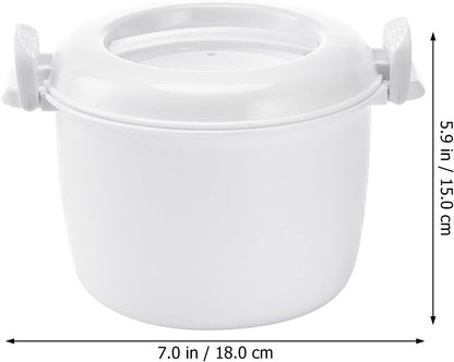 Microwave Rice Cooker Small 1-2L Portable Food Grade Container for Rice Vegetables Soups Noodles Multifunctional Microwaveable Cooker2