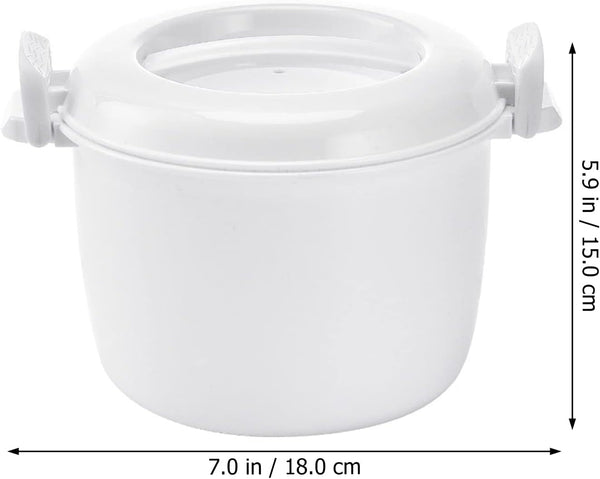 Microwave Rice Cooker Small 1-2L Portable Food Grade Container for Rice Vegetables Soups Noodles Multifunctional Microwaveable Cooker2