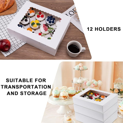 6PCS Cupcake Boxes Hold 12 Cupcakes, Cupcake Containers with Window4