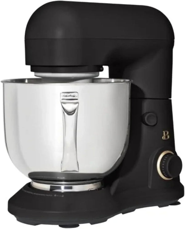 5.3 Qt Stand Mixer, 300W Electric Kitchen Mixer with 12 Speeds, Tilt Head Design, Stainless Steel Bowl, Dough Hook Whisk Beater Splash Guard (Black Sesame)2