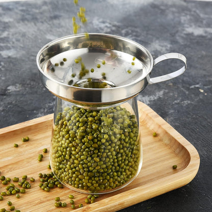 Canning Funnel with Strainer for Wide and Regular Mason Jars - Wide-Mouth Funnels for Kitchen Use - Canning Supplies Kit - Stainless Steel - 3 Pack (Small and Large)6
