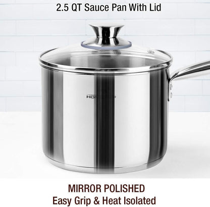 14-Piece Nickel Free Stainless Steel Cookware Set - Nickel Free Pots and Pans Set - Non-Toxic, Healthy Induction Cookware5