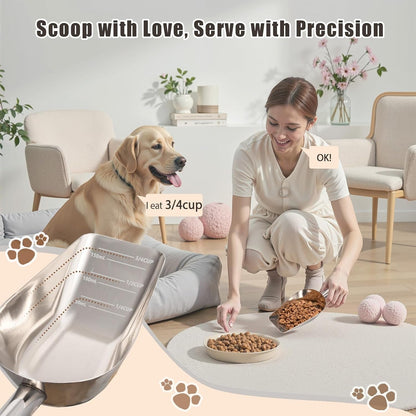 Pet Cat-Dog Food-Scoop Measuring 1-Cup - Food-Grade 304 Stainless Steel Material | 1-Cup Capacity | Precision Scale Measurements6