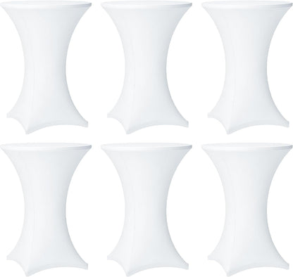 Cocktail Table Covers - 6 Pack 32X43 Inch Table Cloth - White1