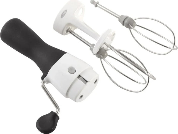 OXO Good Grips Egg Beater | Hand Operated Rotary Beater for Egg, Batter and Whisk Cream, Soft Rotary Cogs, Non-Slip Handle1