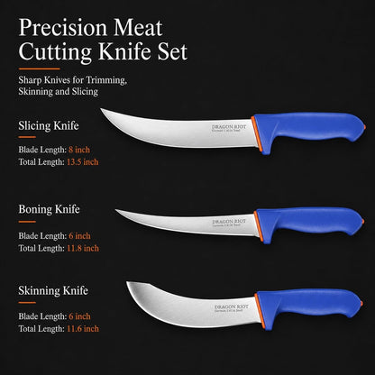 3-Piece Butcher Knife Set, Meat Processing Knives | Stainless Steel, for Meat Processing and Everyday Kitchen Prep6