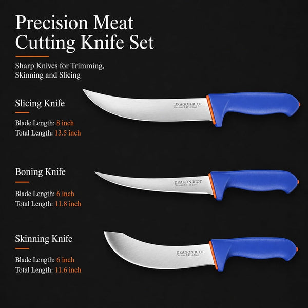 3-Piece Butcher Knife Set, Meat Processing Knives | Stainless Steel, for Meat Processing and Everyday Kitchen Prep6