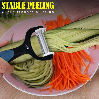 Julienne Peeler Vegetable Peeler - Potato Cabbage Fruit Cucumber Carrot Peeler and Julienne Shredder Tool for Kitchen - Multi-Function Stainless Steel Peeler Slicer Knife Julienne Set 3 in 14