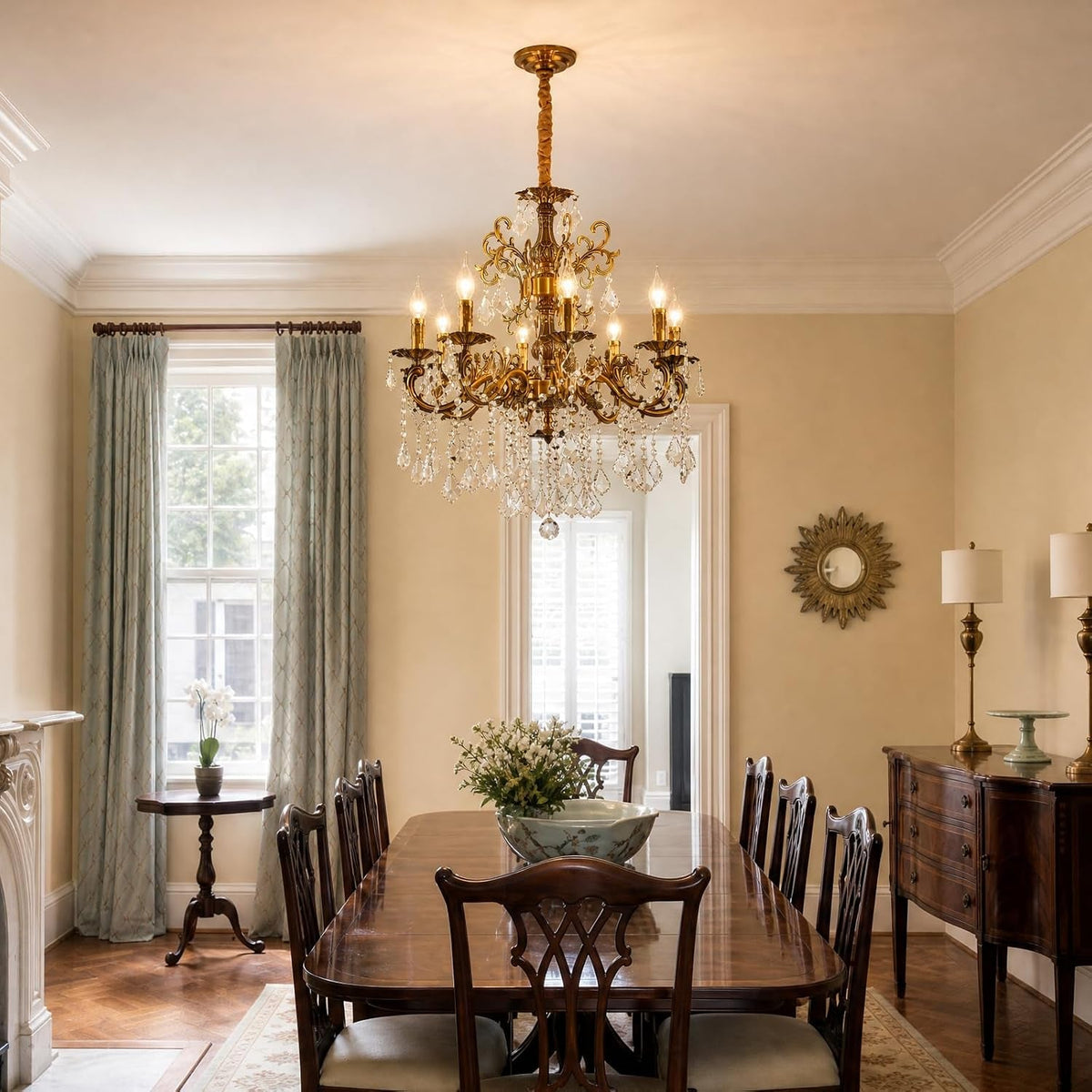 vintage-8-arms-crystal-chandelier-candle-light-fixture-for-dining-room-living-room-bedroom-hallway-entryway-antique-gold-finish-27-8-lights