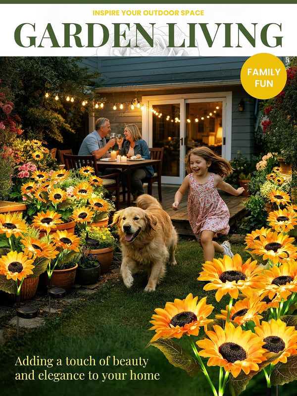 Solar Sunflower Decor, 2 Pack LED Sunflower Gifts for Women9