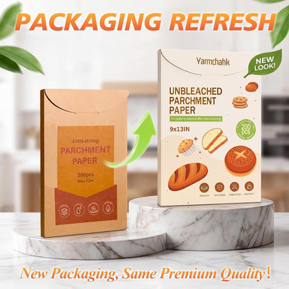100Pcs 9X13 Inch Unbleached Parchment Paper for Cooking,Baking | Natural Wood Pulp,Food Grade,Non-Stick,Waterproof Oilproof,Pre-Cut Sheets for Steaming,Grilling,Air Fryer,Oven,Microwave2