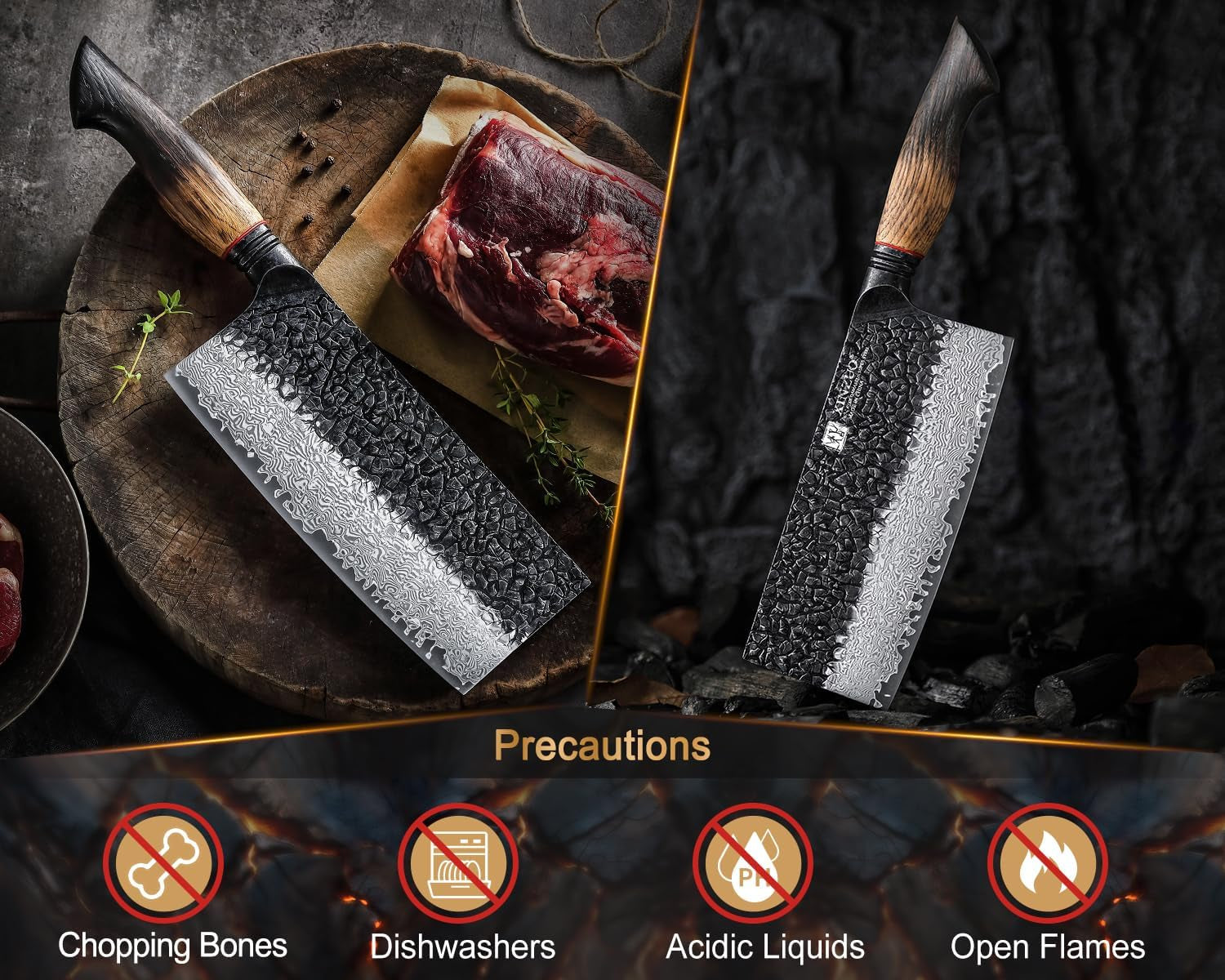 7-3-inch-vegetable-cleaver-knife-10cr15comov-steel-core-forged-damascus-steel-sharp-slicing-knife-for-home-kitchen-and-restaurant-ergonomic-white-oak-red-g10-gasket-handle
