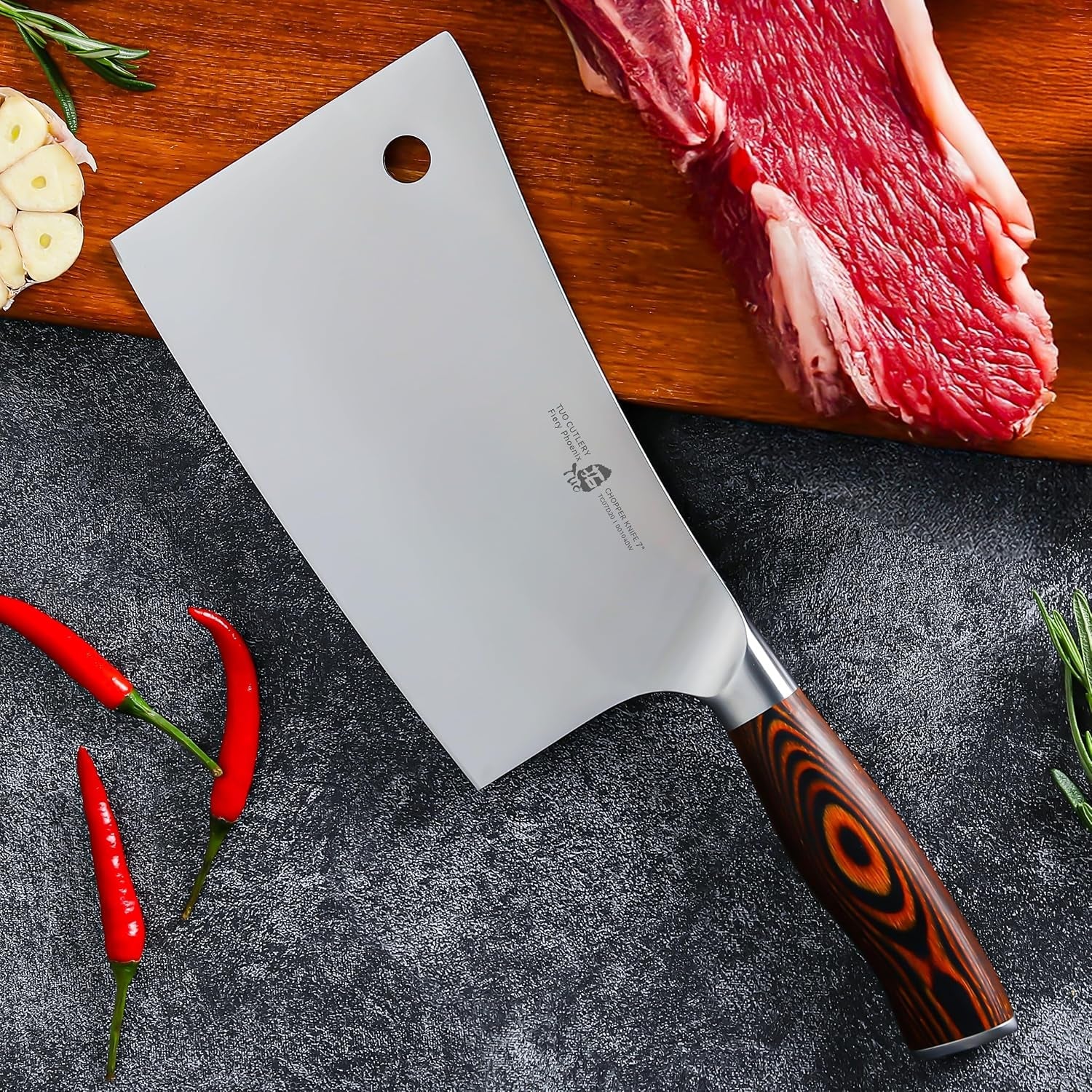 meat-cleaver-7-inch-heavy-duty-bone-chopper-high-carbon-german-stainless-steel-butcher-knife-pakkawood-handle-kitchen-chopping-knife-with-gift-box-fiery-phoenix-series