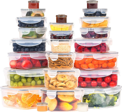 50 Pcs Large Food Storage Containers with Lids Airtight-85 OZ to Small Containers-Total 526OZ Stackable Kitchen Set -BPA Free Leak Proof Containers- Freezer Microwave Safe7