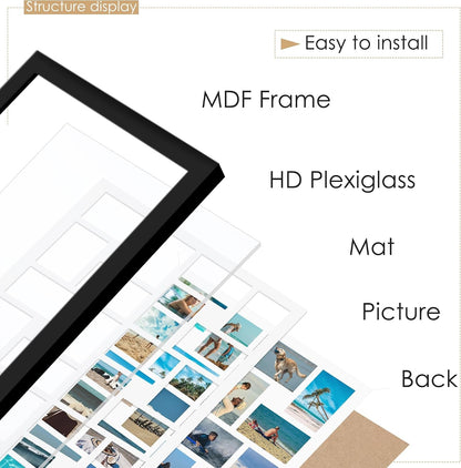 22X32 Collage Frame for 24 4X6 Photos Black5