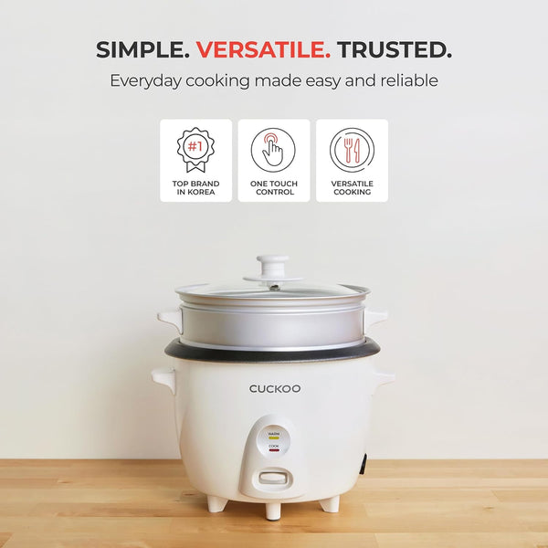 CUCKOO One-Touch Rice Cooker and Warmer, 12-Cup Cooked, White, CR-0601C | 6-Cup Uncooked Capacity, Nonstick Inner Pot, One-Touch Operation, Automatic Keep Warm, for Families and Meal Prep2