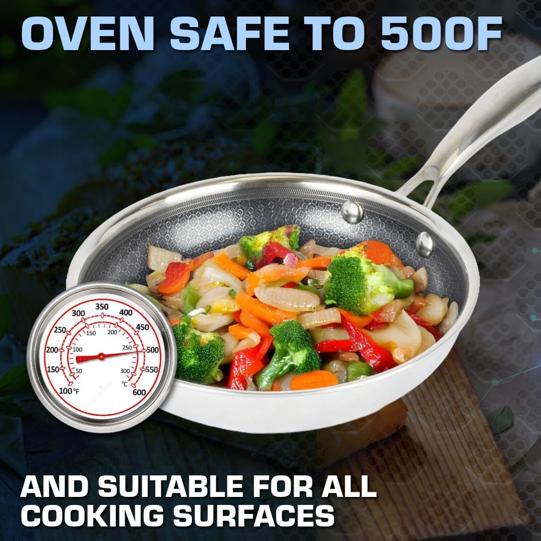 geoclad-ceramic-hybrid-non-stick-8-fry-pan-stainless-steel-sear-surface-geometric-pattern-tri-ply-clad-body-pfoa-free-dk-gray-ss