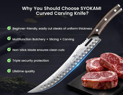 Butcher Breaking Knife for Meat Cutting, 10.5 Inch Carving Knife6