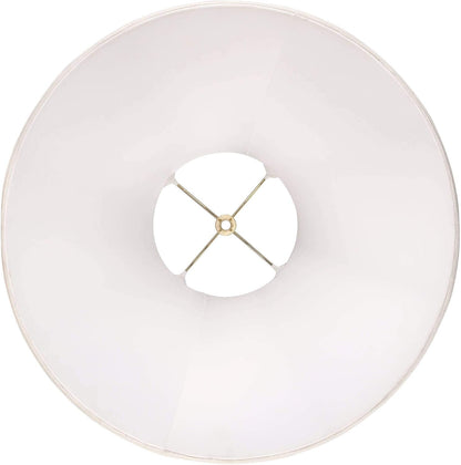 Griffin Extra Large Off-White Shantung Lamp Shade 7X18X10.5 (Spider) | 7" Top X 18" Bottom X 10.5" High X 12" Slant Replacement for Table + Floor Lamps Harp + Finial3