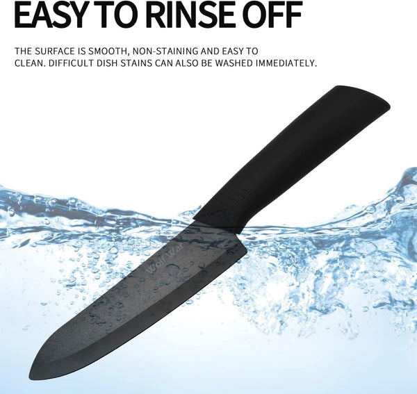 Ceramic Knife Set with Protective Cover, Kitchen Knife Set with 4-Piece Knife and 1 Peeler, Chef'S Knife Sets for Meat, Fruit, Vegetables6