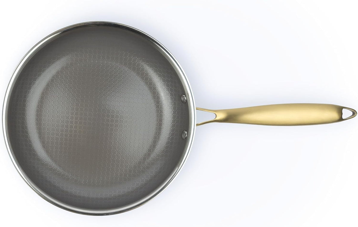 geoclad-ceramic-hybrid-non-stick-10-fry-pan-stainless-steel-sear-surface-geometric-pattern-tri-ply-clad-body-pfoa-free-coffee-gray-gold