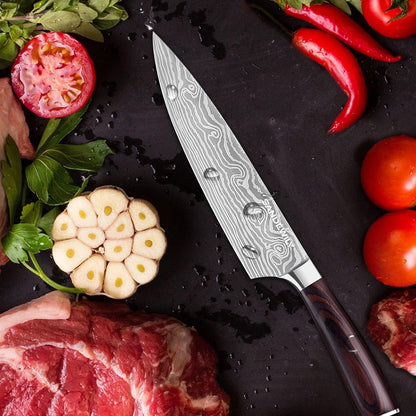 Japanese Knife Set, 3 Piece Kitchen Knives with Sheaths4
