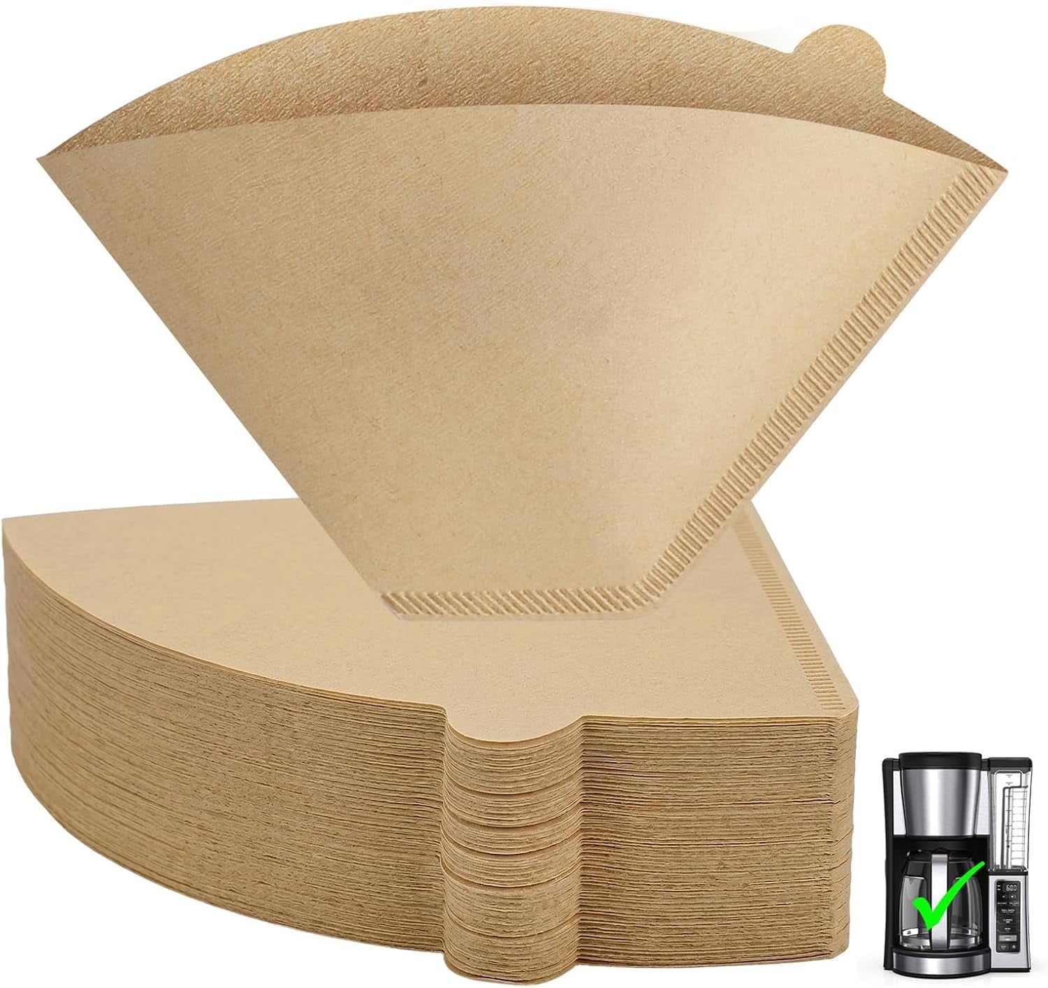 200pcs-4-cone-coffee-filters-8-12-cup-compatible-with-ninja-maker-disposable-natural-unbleached-no-blowout-paper-filters-compatible-with-ninja-cuisinart-pour-over-and-drip-coffee-maker