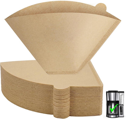 200Pcs #4 Cone Coffee Filters 8-12 Cup Compatible with Ninja Maker | Disposable Natural Unbleached No Blowout Paper Filters Compatible with Ninja, Cuisinart, Pour over and Drip Coffee Maker1