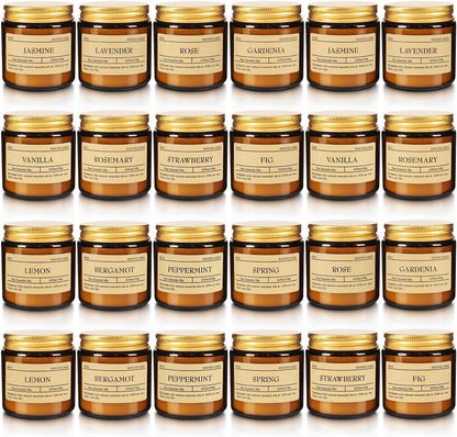 Scented Candle Set 24 Pack (3.05Oz Each) - Aromatherapy Candles with Essential Oils, Smokeless Soy Wax Candles in 12 Scents, Gift for Women/Mom, Valentine/Mother'S Day/Christmas/Birthday1