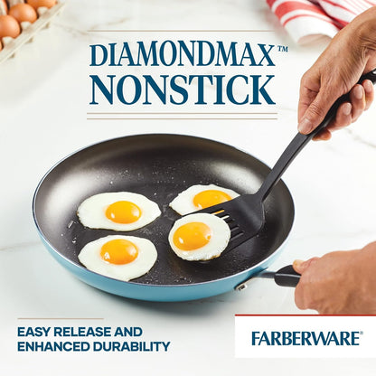 Cookstart Aluminum Diamondmax Nonstick Frying Pan, Large Skillet, 12.25-Inch, Aqua4