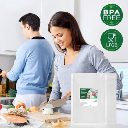 Precut Vacuum Sealer Bags 200 Quart 8" X 12", BPA Free6