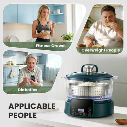 5L Low Carb Rice Cooker with Lift Basket Technology, Healthy Rice Cooker | 304 Stainless Steel Steamer, Smart Touch Control for Healthier Family Meals7