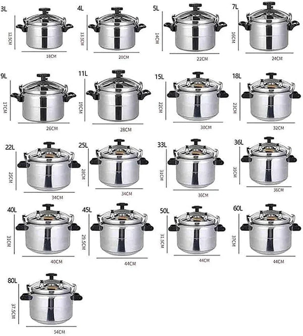 3L-80L Commercial Large-Capacity Explosion-Proof Pressure Cooker, Home Kitchen, Outdoor Camping Induction Cooker Gas General Pressure Cooker (Size : 15L)5