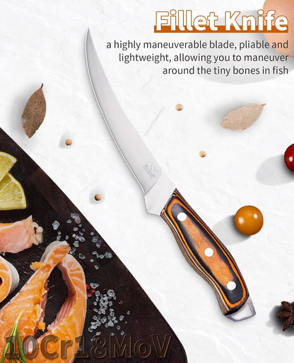 Professional Boning Knife and Fillet Knife Set 2 with Gift Box2