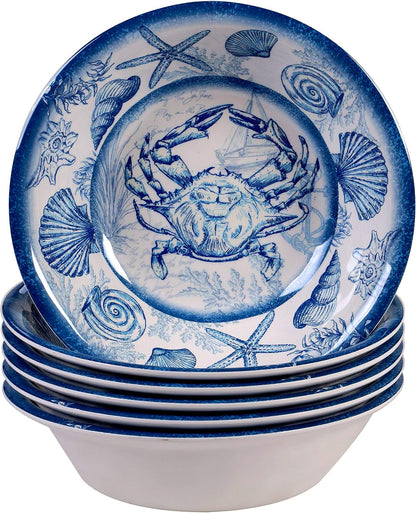 Oceanic 12 Piece Melamine Dinnerware Set, Service for 4, Multi Colored6