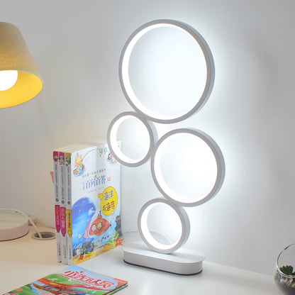 LED Table Lamp, Modern Dimmable Bedside Table Light, 18W, 3 Color Modes, for Living Room, Bedroom, Office, Nightstand, Bookshelf (White)4