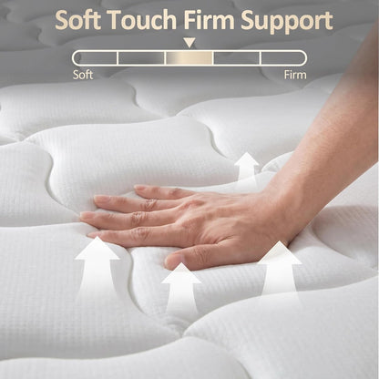 Queen Mattress, 12 Inch Queen Size Mattress in a Box, Memory Foam and Individually Pocketed Spring, Motion Isolation, Pressure Relief, Certipur-Us Certified6