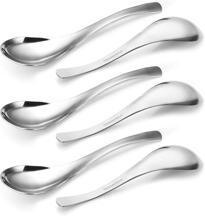 Thick Heavy-Weight Soup Spoons, High Grade Stainless Steel Soup Spoons, Set of 61