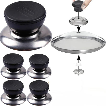 Cookware Knob Cover Glass Bottom Cover 4 Pieces Pressure Cookers Universal Pot Lid Handle(2Pcs)2