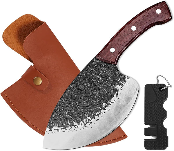 Serbian Meat Cleaver, a High Carbon Camp Knife for Beef & Bones1