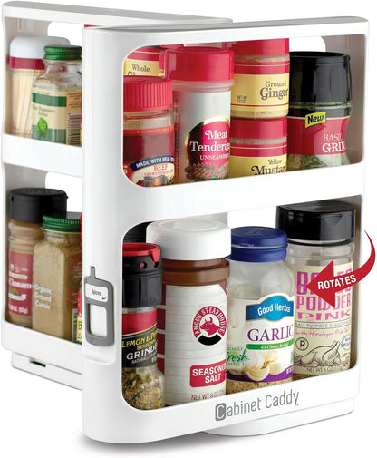 Spice Rack Organizer for Cabinet, Pull & Rotate, 2-Tier1