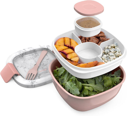 Bentgo Salad Container, Lunch Bowl with 4-Compartment Toppings Tray, 54 Oz1