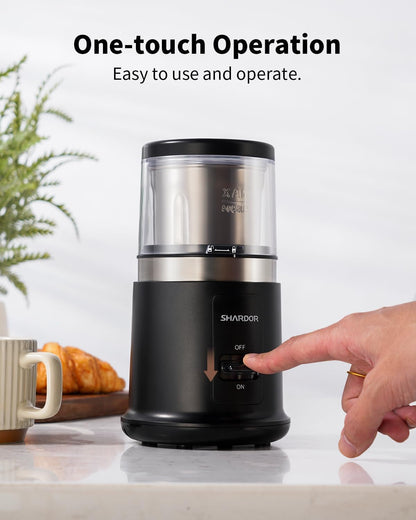 One Touch Coffee Grinder Electric, Spice, Herb, for Coffee Bean Spices and Seeds with 1 Removable Stainless Steel Bowl, Dry Grinder, Black7