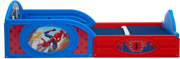 '- Spider-Man Plastic Sleep and Play Toddler Bed with Attached Guardrails4