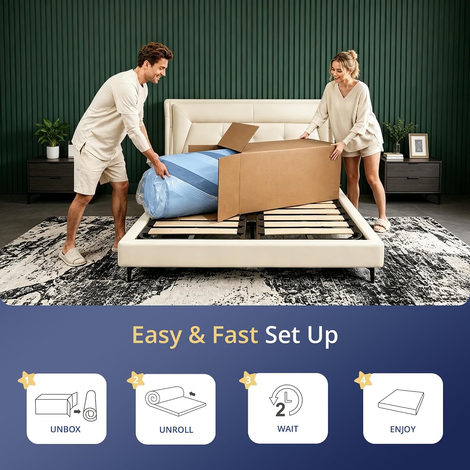 egohome-queen-mattress-hybrid-12-inch-cooling-memory-foam-medium-firm