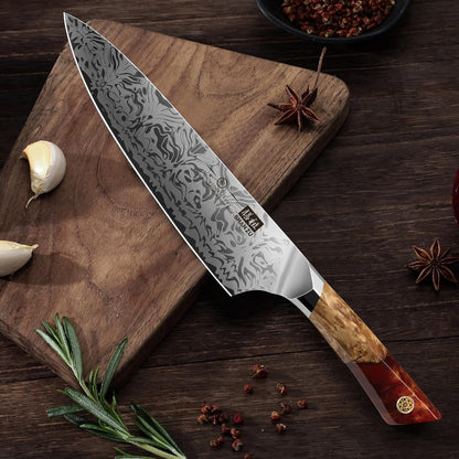 Damascus Chef Knife, SG2 Powder Steel Japanese Kitchen Knife7