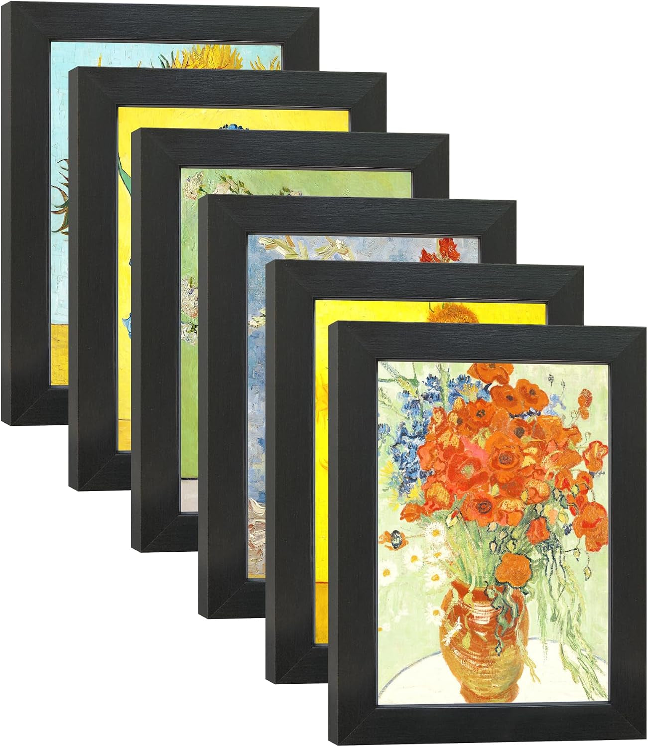 5x7-picture-frame-set-of-6-with-real-glass-for-pictures-4x6-with-mat-or-5x7-without-mat-wall-or-tabletop-gallery-photo-frames-in-black