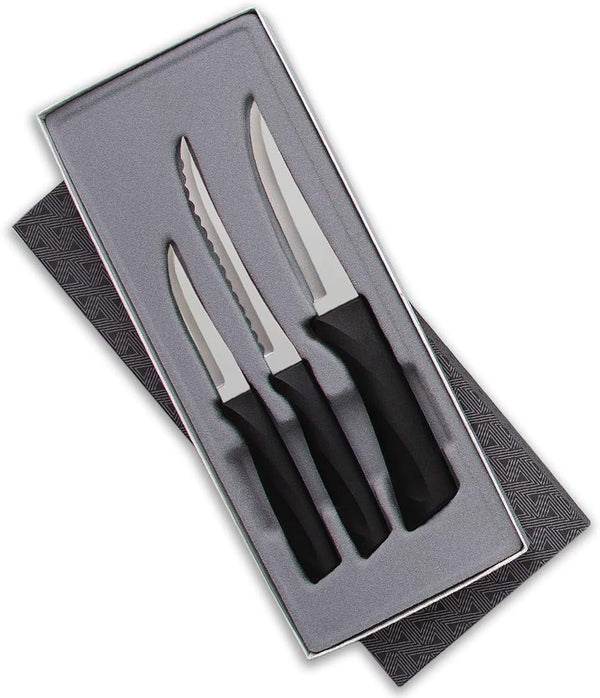Cutlery Anthem Series 3-Piece Slice & Pare Knife Set, Black Handles1
